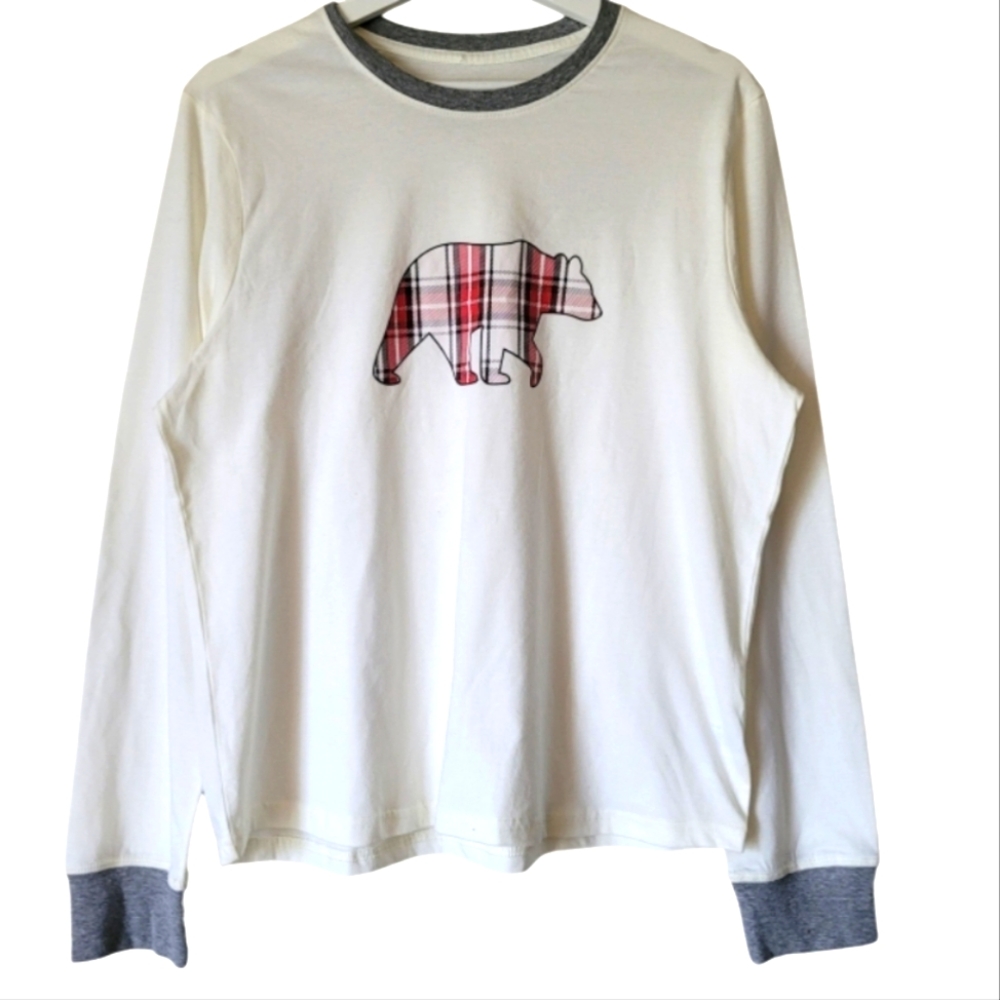 NWT Wind River Heritage Mountain Bear Checkered Graphic Crew T-Shirt Size Medium